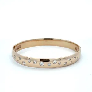 Estate Hinged Diamond Bangle Bracelet