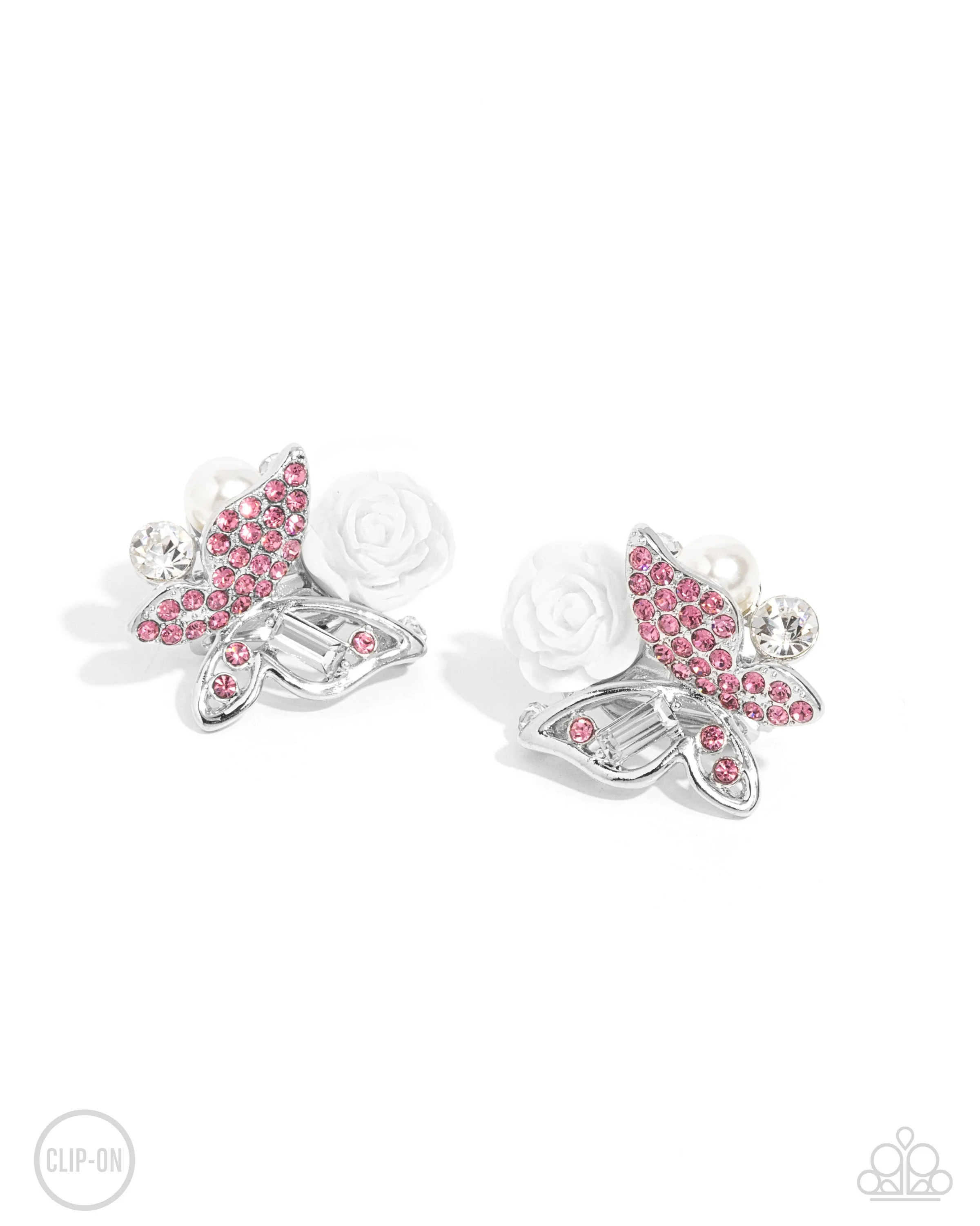 Fanciful Facade - Pink Earrings