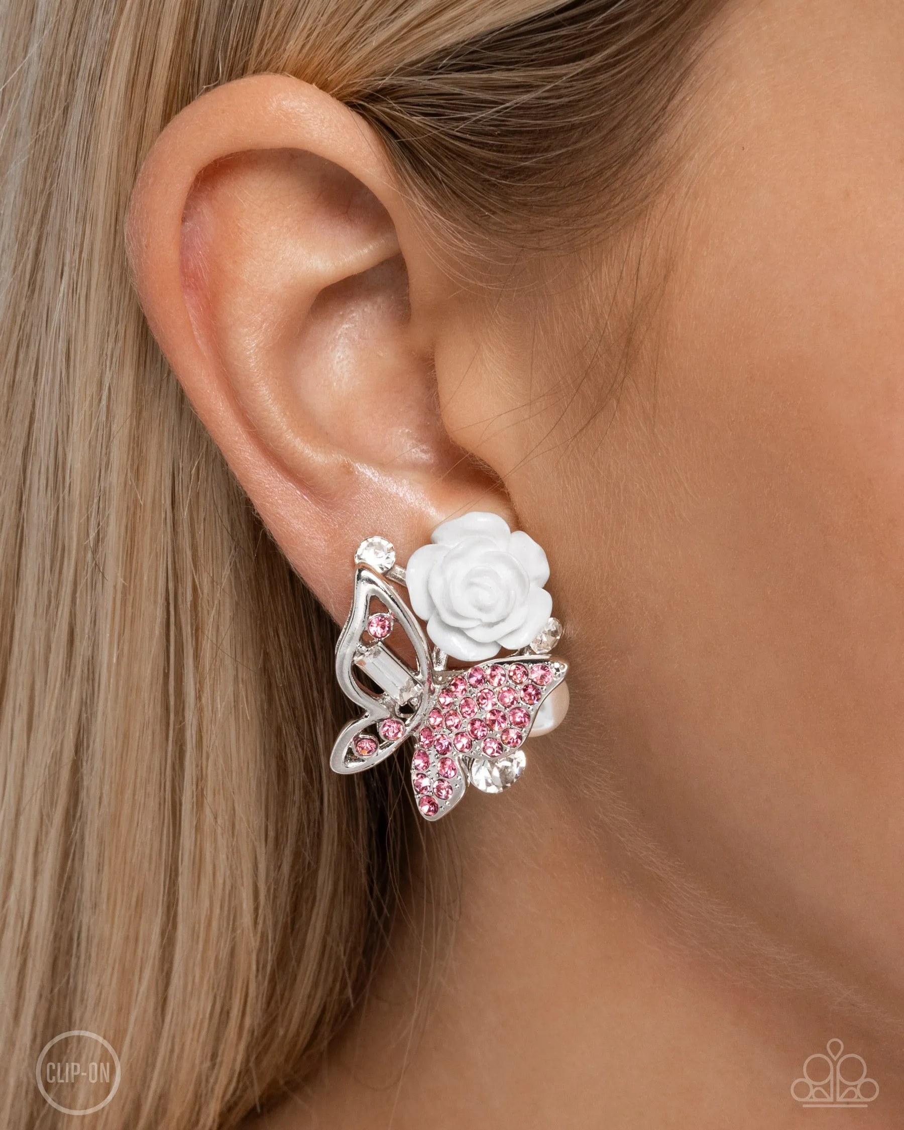 Fanciful Facade - Pink Earrings