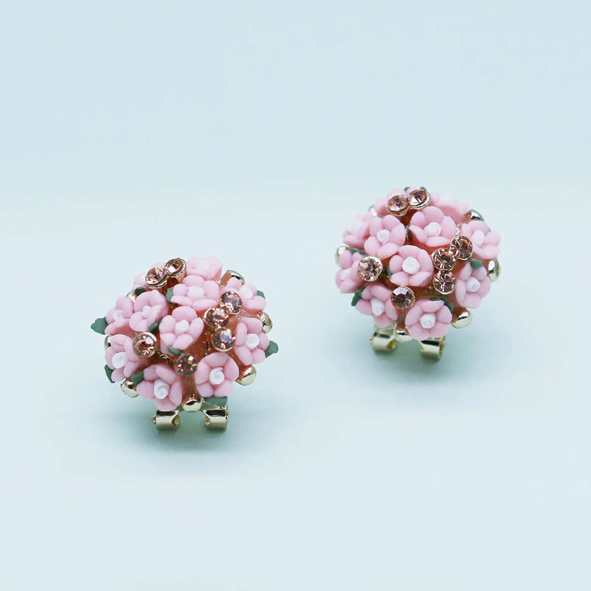 Floral Blossom Earrings for Women | Handmade Resin Earrings with Small Engraved Flowers