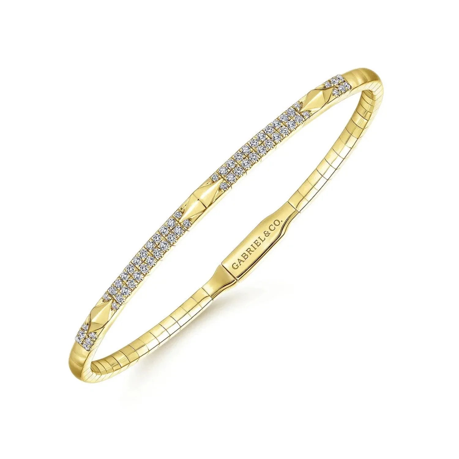 Gabriel & Co. Diamond Stations Bangle Bracelet