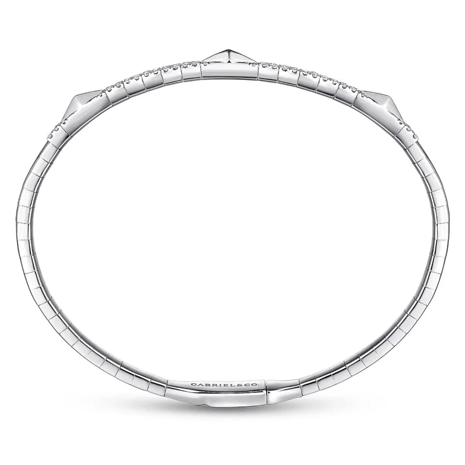 Gabriel & Co. Diamond Stations Bangle Bracelet