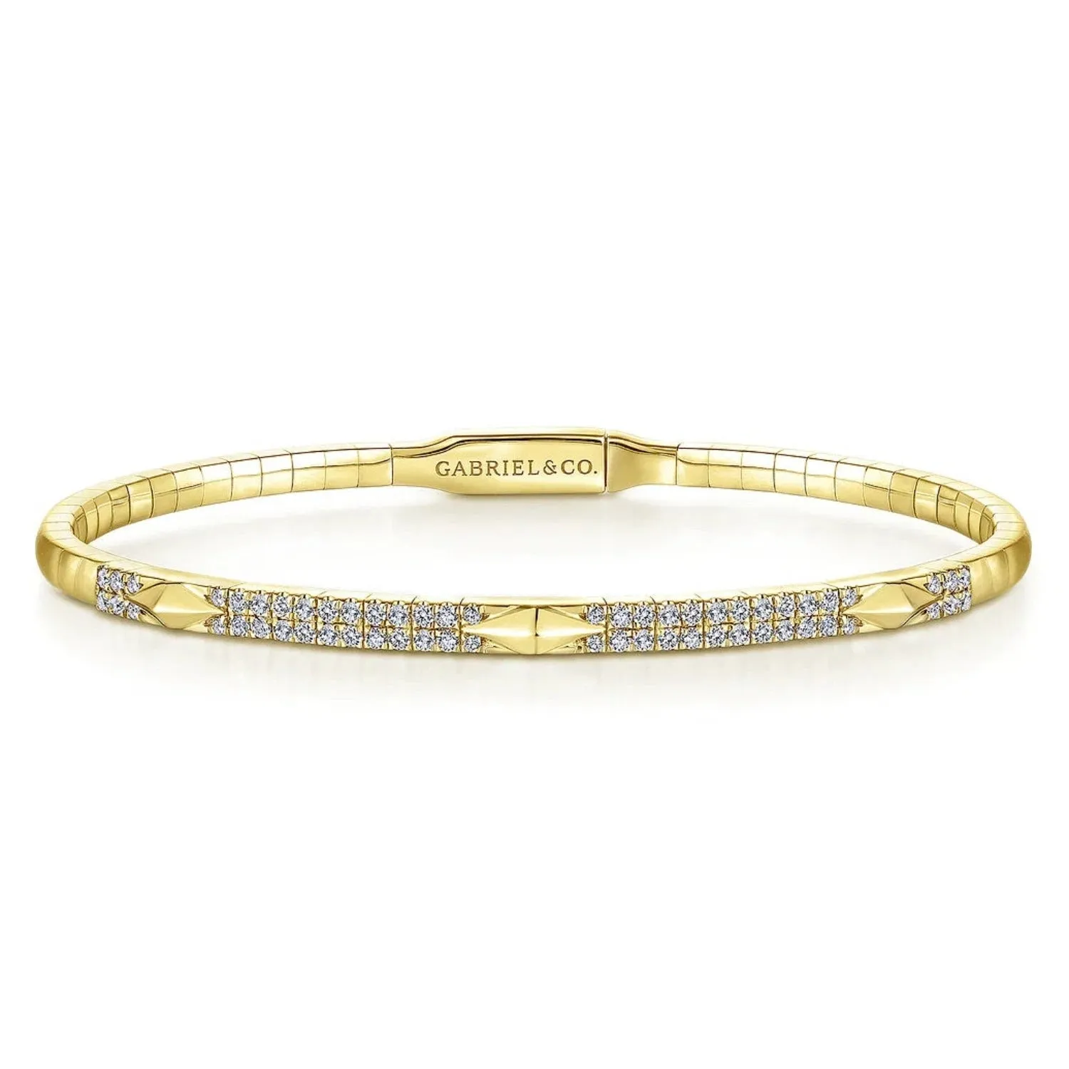 Gabriel & Co. Diamond Stations Bangle Bracelet