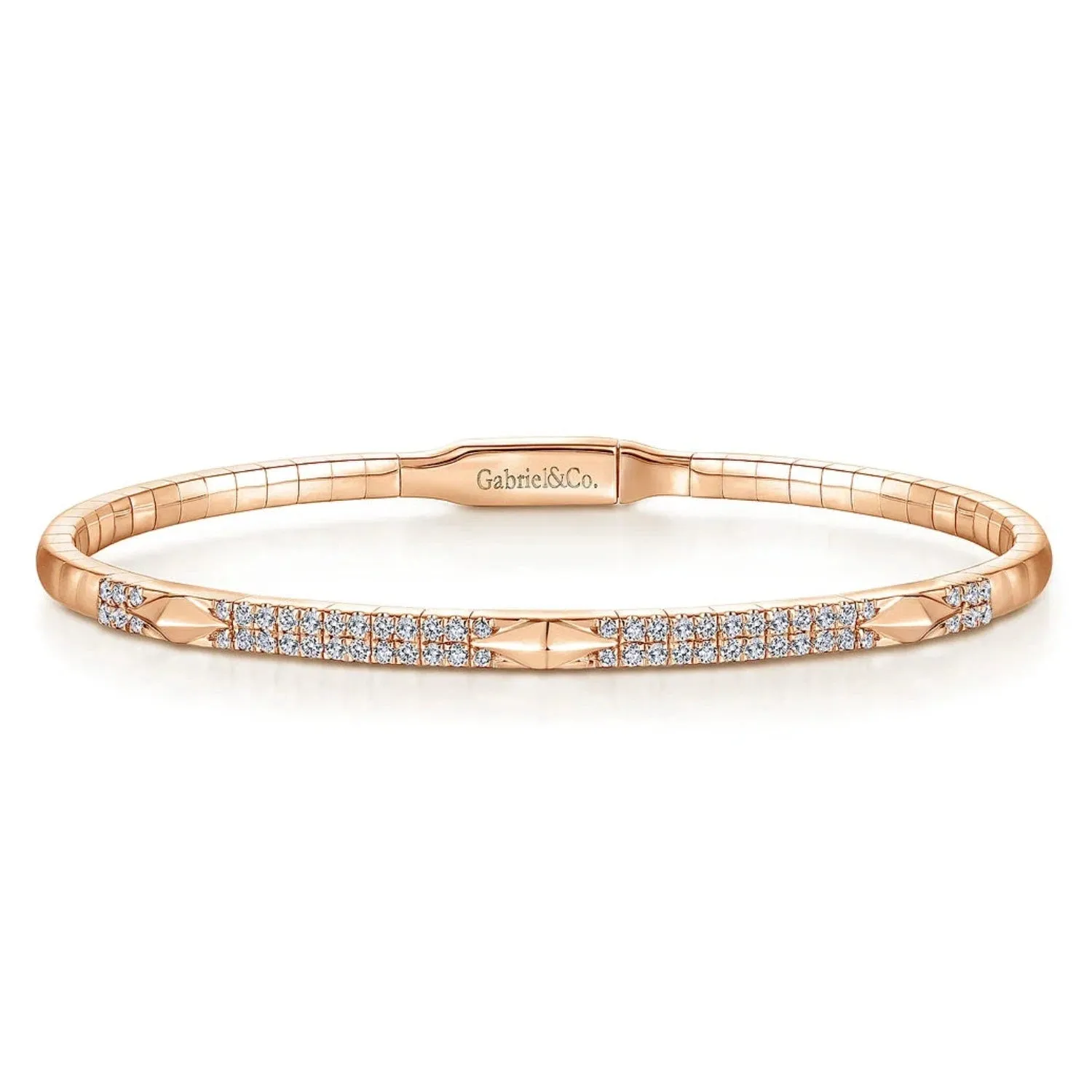 Gabriel & Co. Diamond Stations Bangle Bracelet