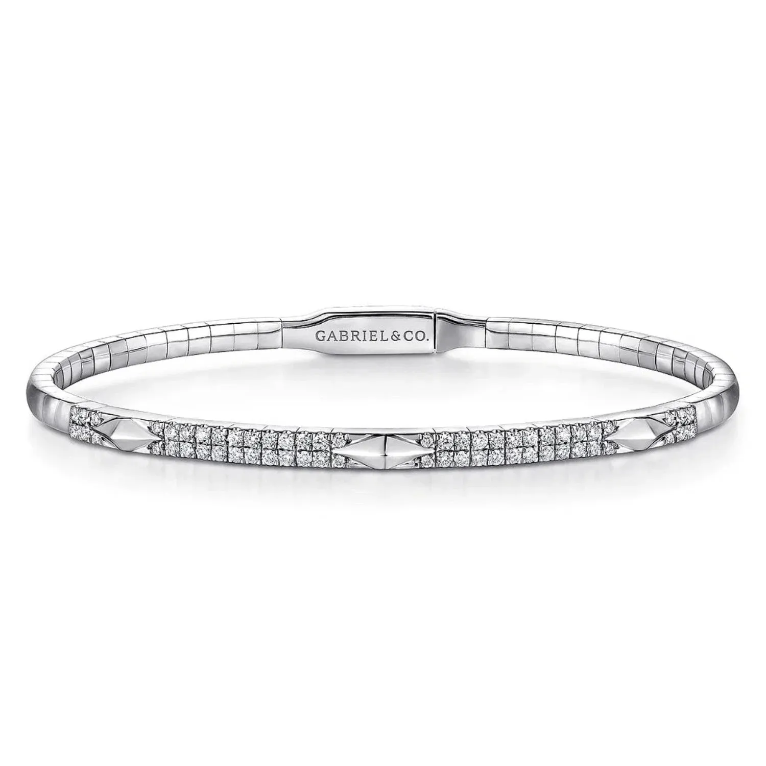 Gabriel & Co. Diamond Stations Bangle Bracelet