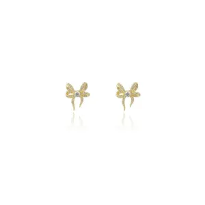 Georgini Sweetheart Bow Earrings - Gold