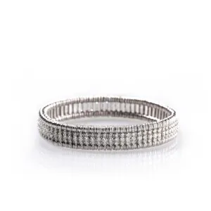 Giotto DIAMONDS AND RONDELLS STRETCH BRACELET by Roberto Demeglio