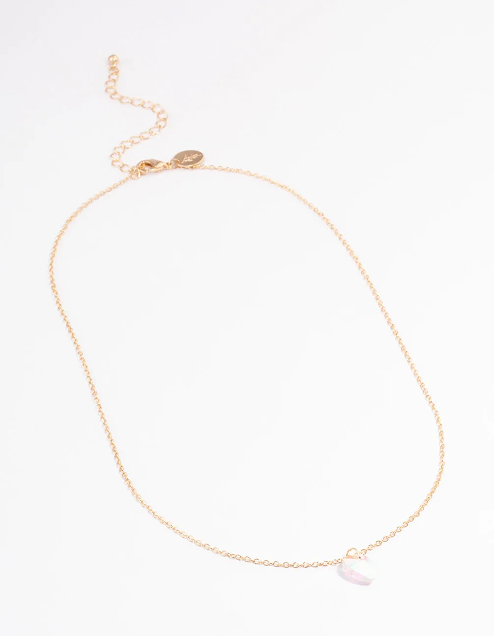 Gold Basic Heart Stone Necklace