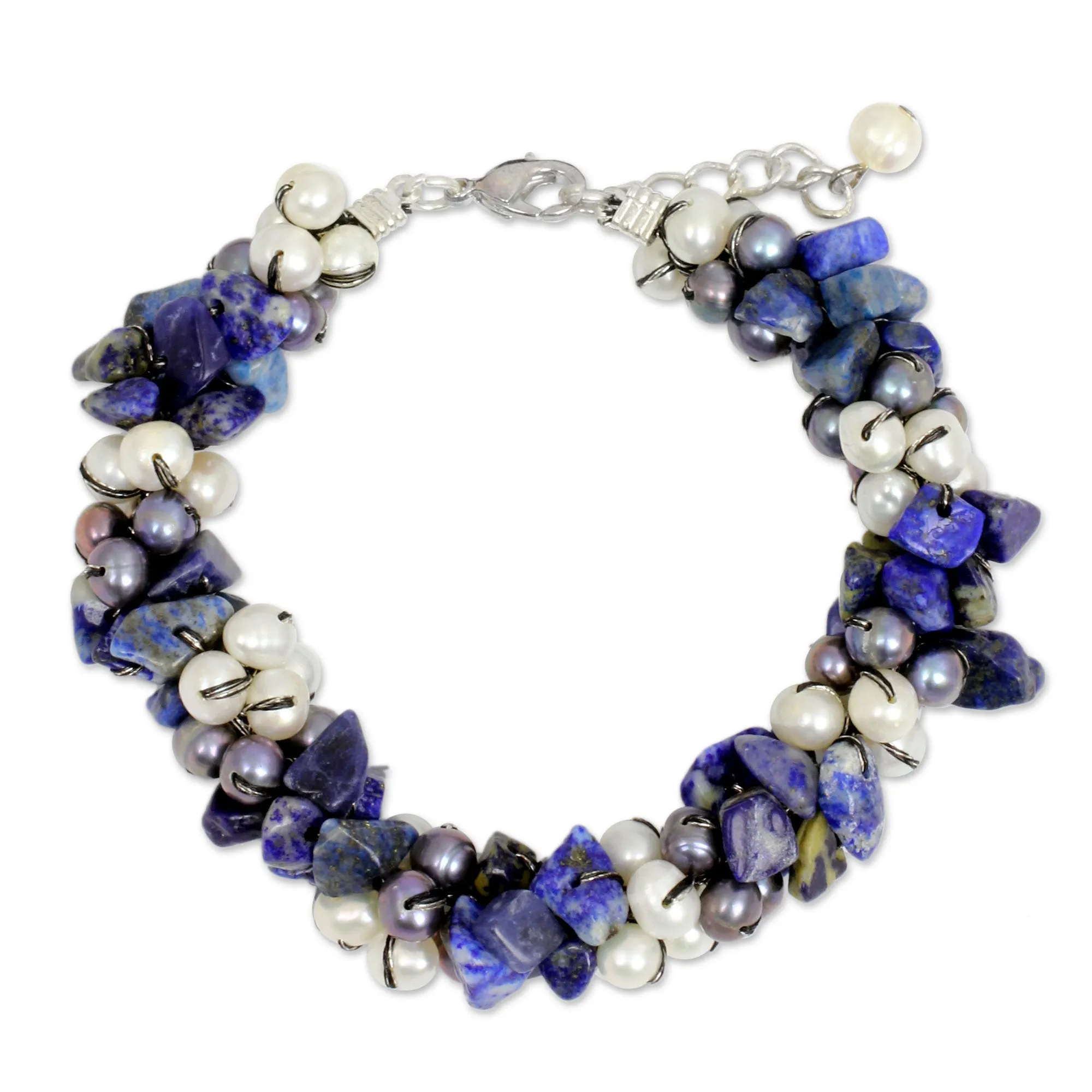 Gracious Lady Pearl & Lapis Lazuli Bracelet