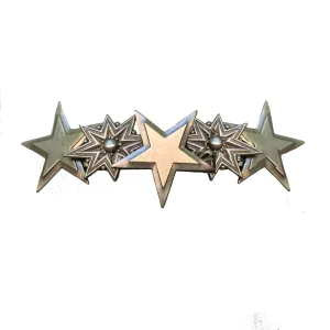 Kent French Barrette, Oxidized Silver