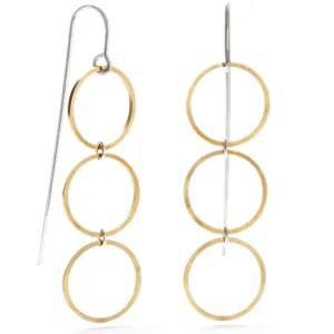 Linked Circles Threader Earrings