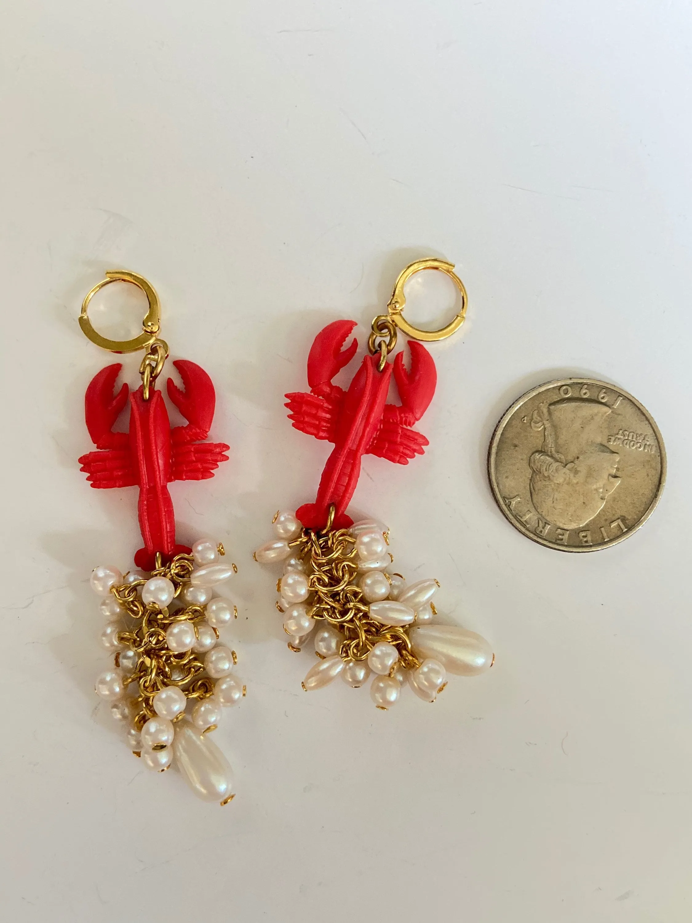 Lobster Dangle Earrings