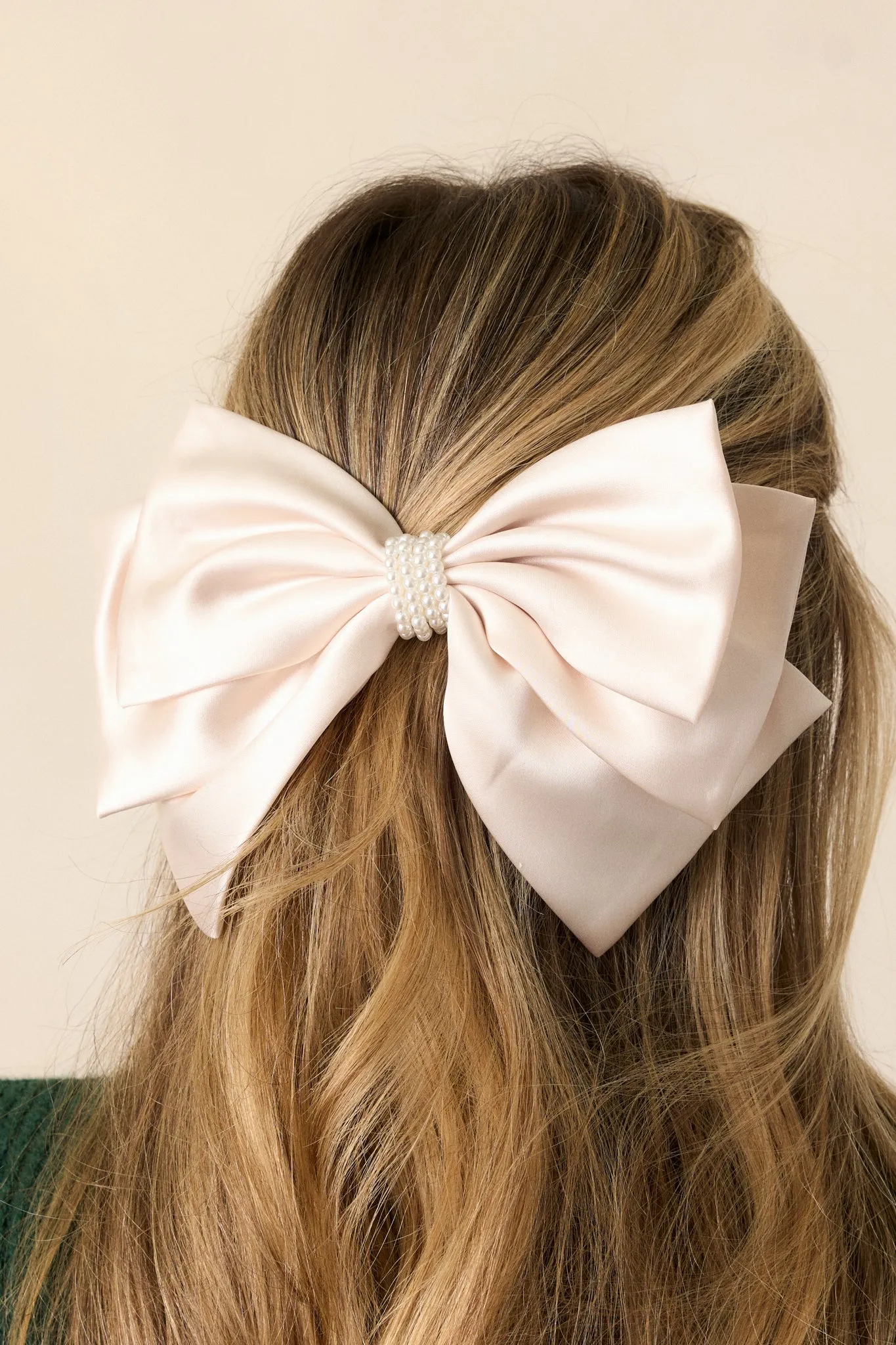 Lost In Translation Ivory Satin Clip In Bow