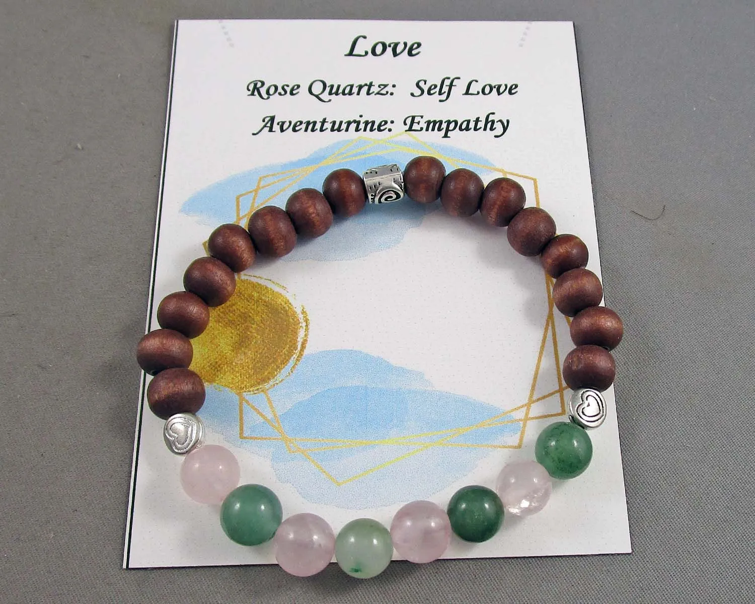 Love Bracelet (Rose Quartz & Aventurine) RC004