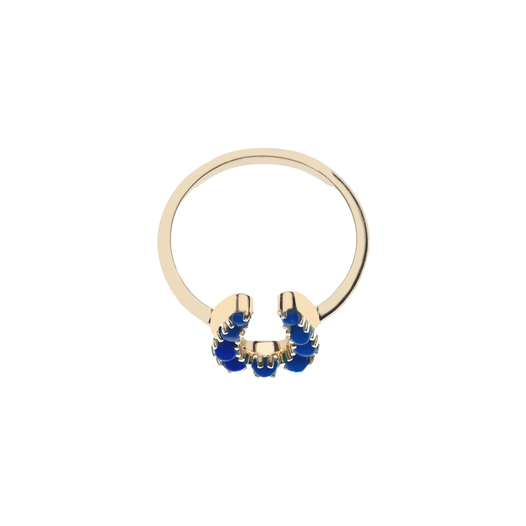 LUCKY Baby Horseshoe Ring in Lapis