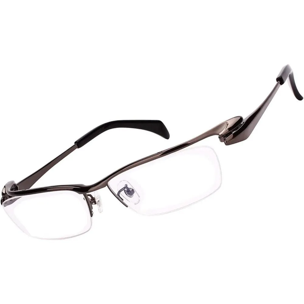 Men's Titanium Wide Half Rim Eyeglasses A1153