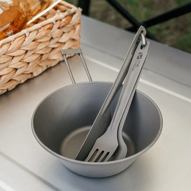 MOBI GARDEN Titanium Knife & Fork & Spoon Set