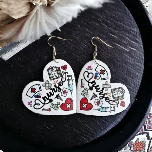 Nurse Earrings - Nurse Gift, Nurse Practitioner, Doctor Earrings, Handmade Earrings, Nurse Appreciation Gift, Nurse Jewelry