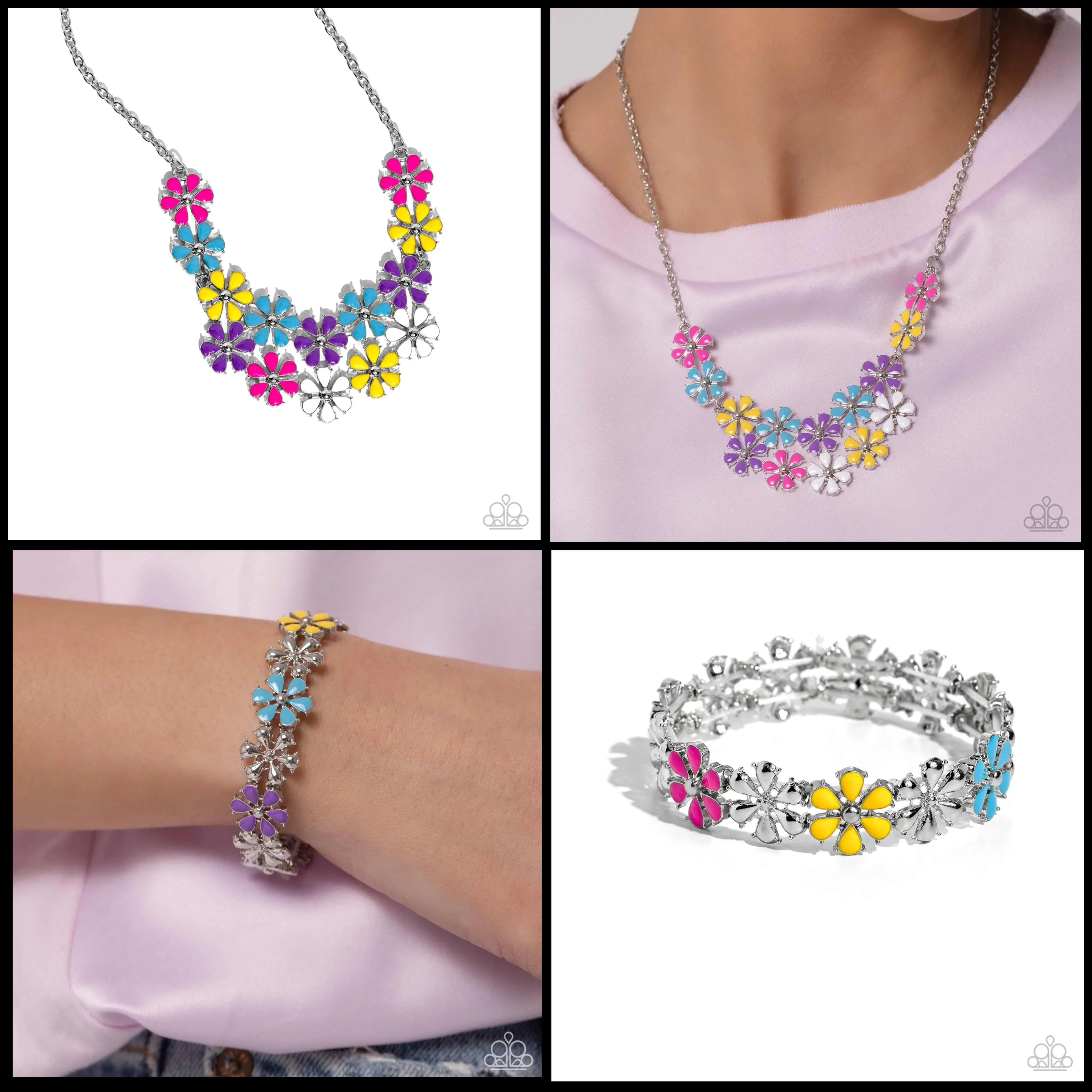 Paparazzi Floral Fever Necklace Multi & Floral Fair Bracelet Multi