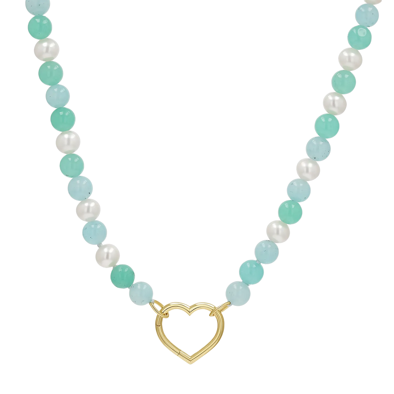 Pearl Aqua Connector Chain Necklace