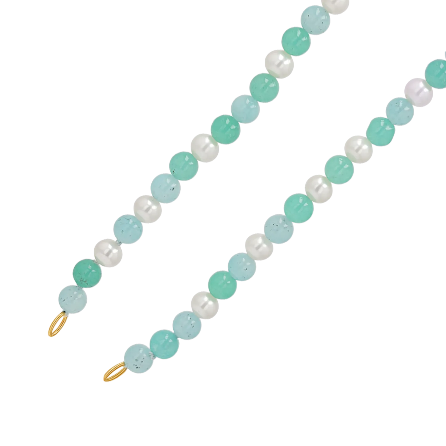 Pearl Aqua Connector Chain Necklace