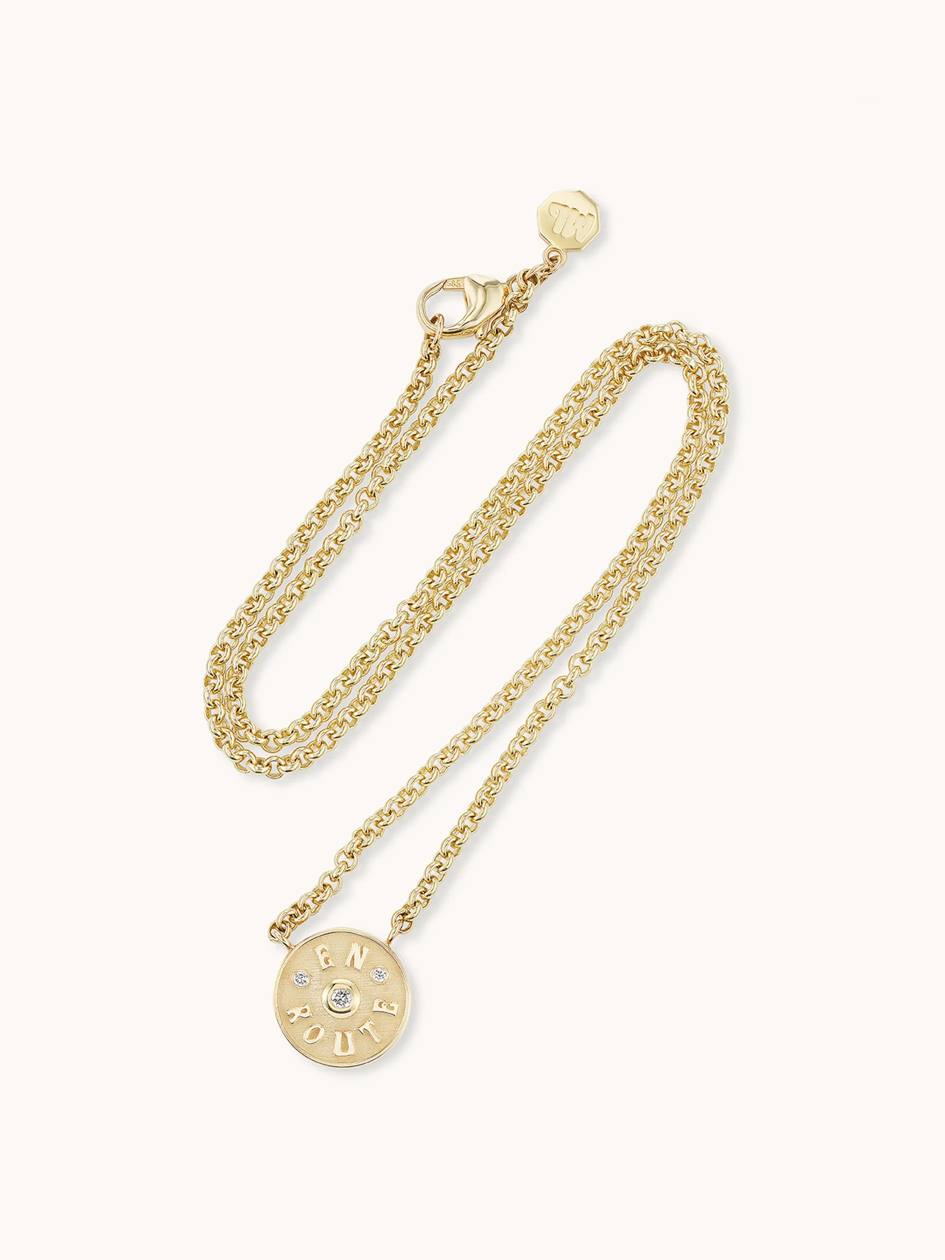 Petite En Route necklace in white diamond