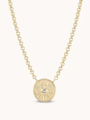 Petite En Route necklace in white diamond