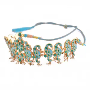 Phiroza Enamel Peacock Choker