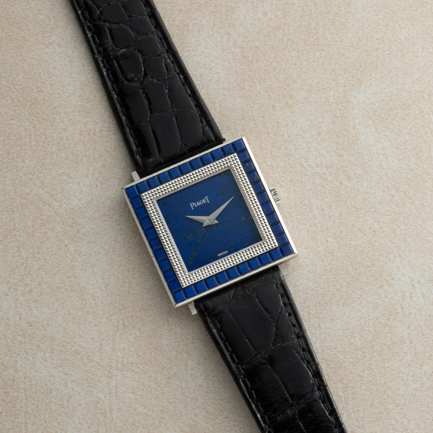 Piaget White Gold Lapis Dress Watch