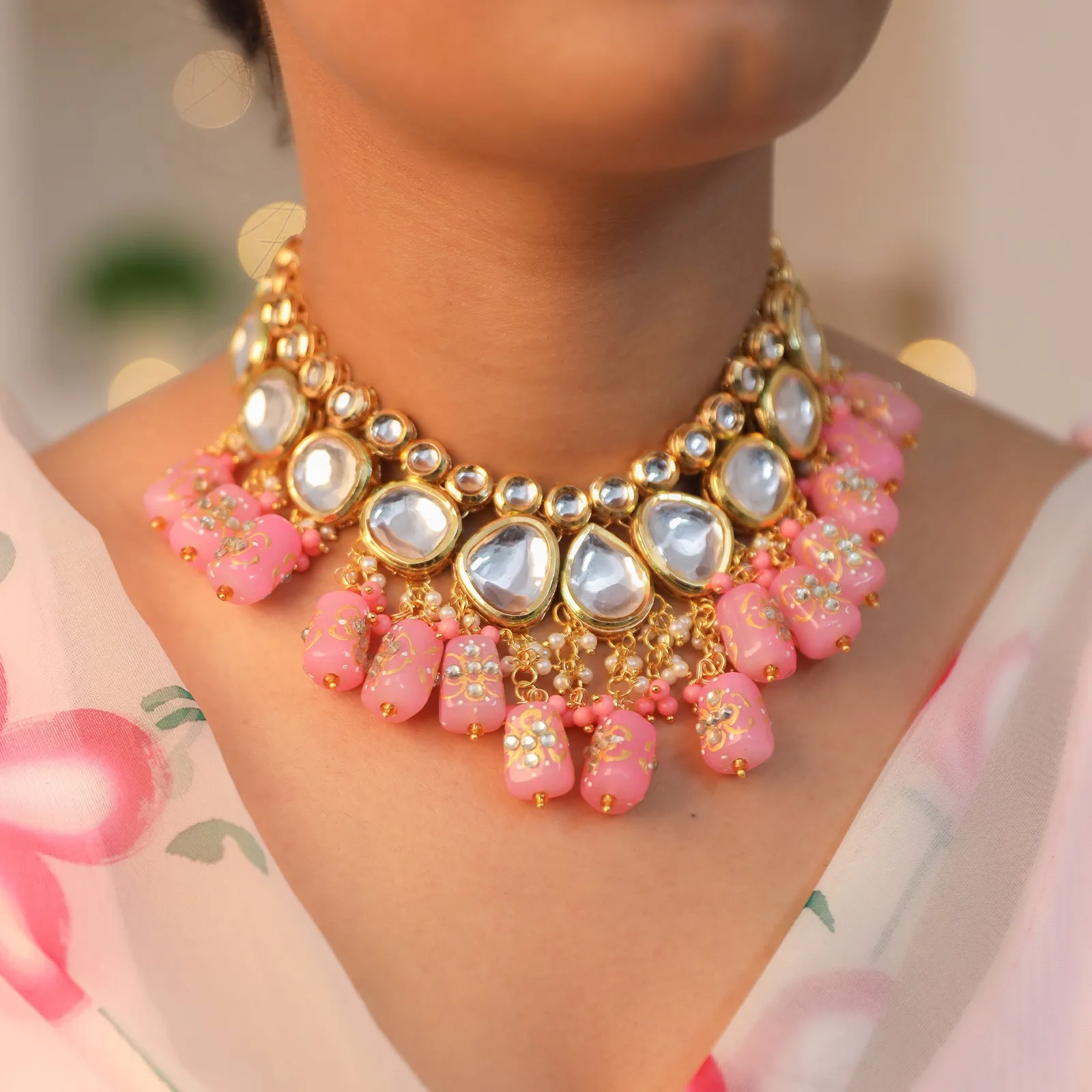 Pranavi Kundan Necklace Set