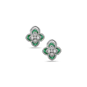 Precious Quatrefoil Stud Earring