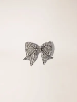 Rhinestone bow barrette