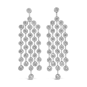 Round Diamond Dangle Earrings