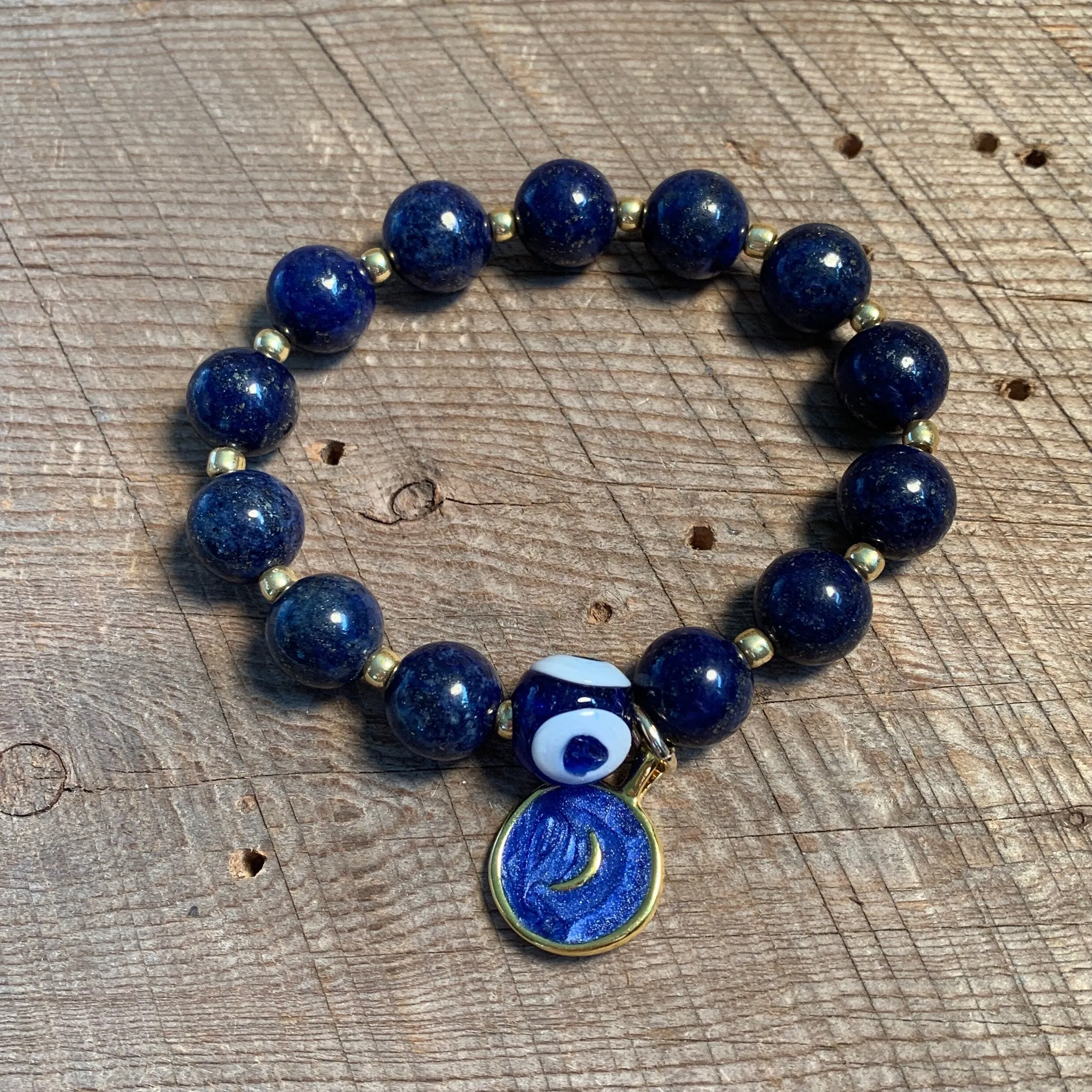 SariBlue® Moon & Stars Evil Eye Bracelet