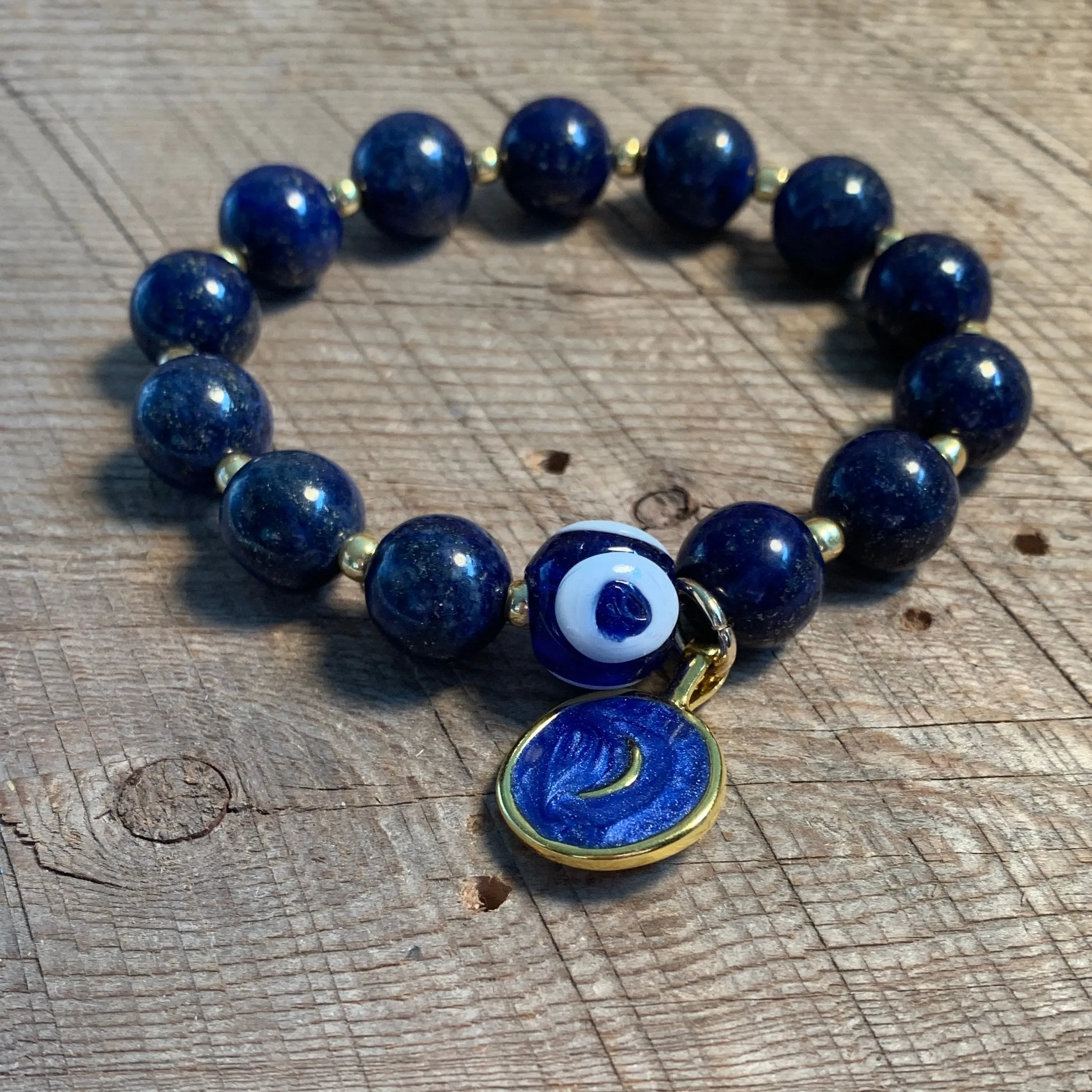 SariBlue® Moon & Stars Evil Eye Bracelet