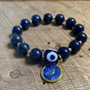 SariBlue® Moon & Stars Evil Eye Bracelet