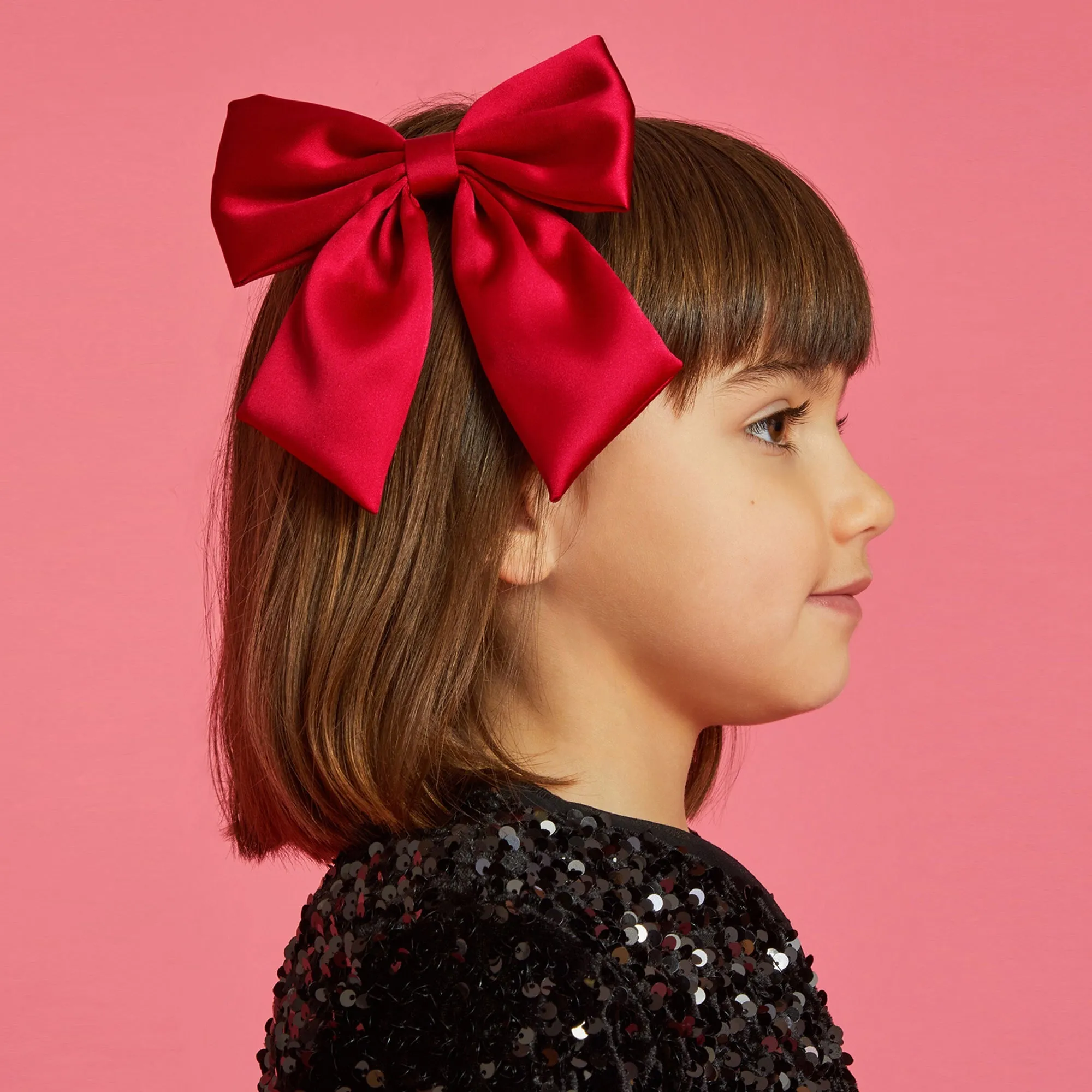 Satin Bow Barrette Hair Clip