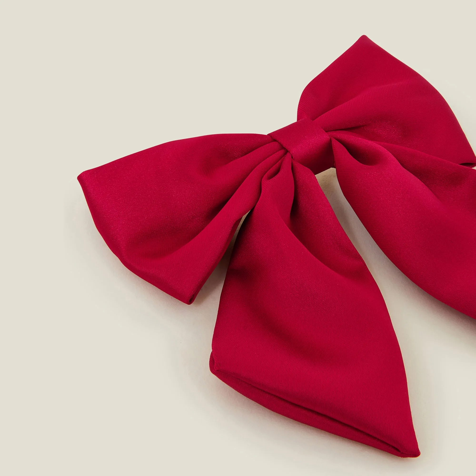 Satin Bow Barrette Hair Clip