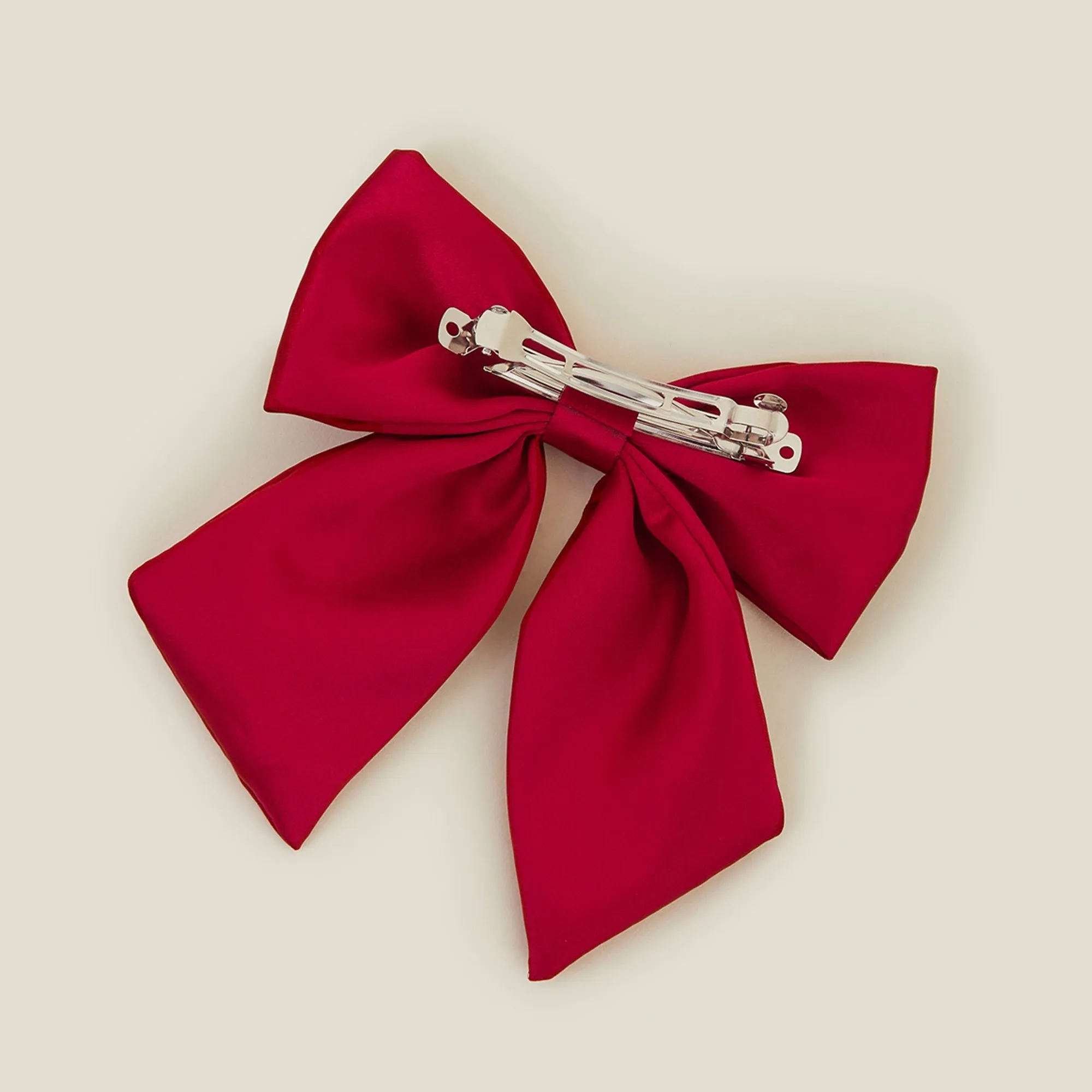 Satin Bow Barrette Hair Clip