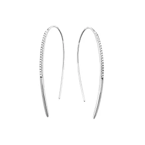 Slim Pavé Hook Earrings