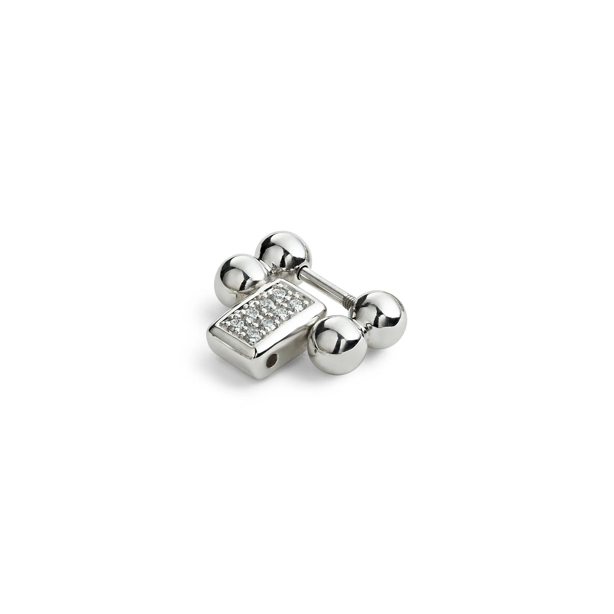 Smart Caviar Diamond and Sterling Silver Link