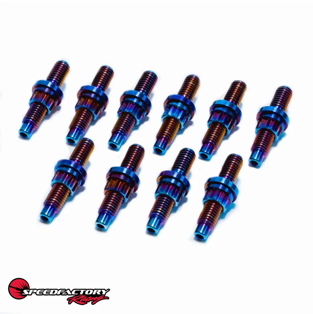 SpeedFactory Racing Titanium Intake/Exhaust Manifold Stud Kits - B/D/F/H/J-Series - Burnt - 55mm - SF-02-062-55