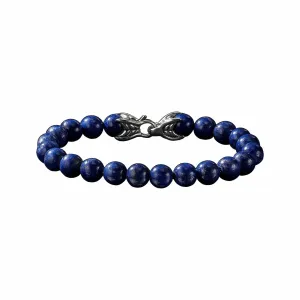 Spiritual Bead Bracelet in Polished Lapis Lazuli