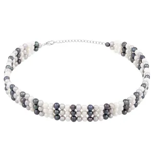 Splendid Pearls Sterling Silver Choker Necklace