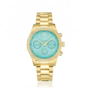 Stainless Steel Gold Domenica Watch SJ-W2403-CZ-YG