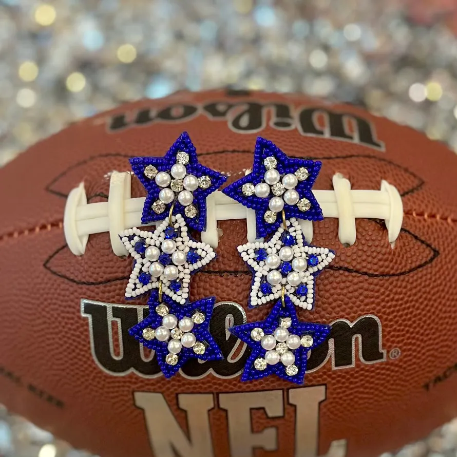 Star Game Day Dangle Earrings