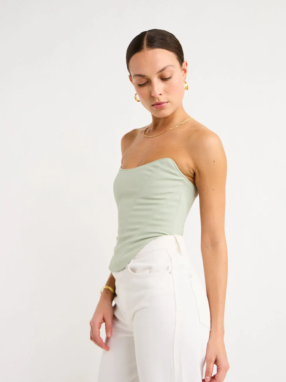 Suboo Remi Corset Top in Sage