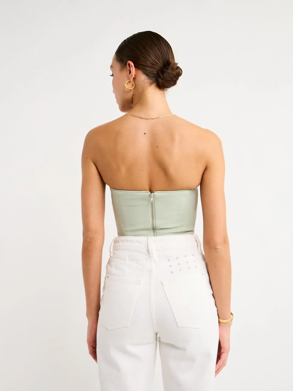 Suboo Remi Corset Top in Sage