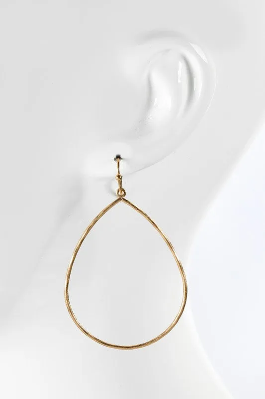 TEARDROP EARRINGS (MATTE SILVER)