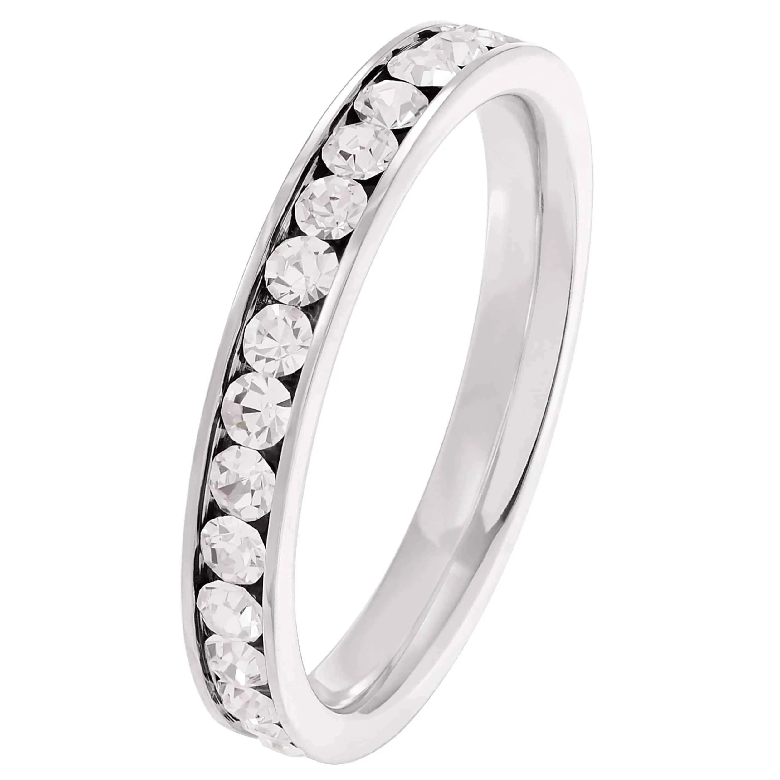 Titanium wedding bands | Cubic Zirconia Band